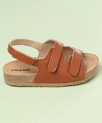 Pine Kids Pine Kids Sandals With Lightweight cork sole - Tan